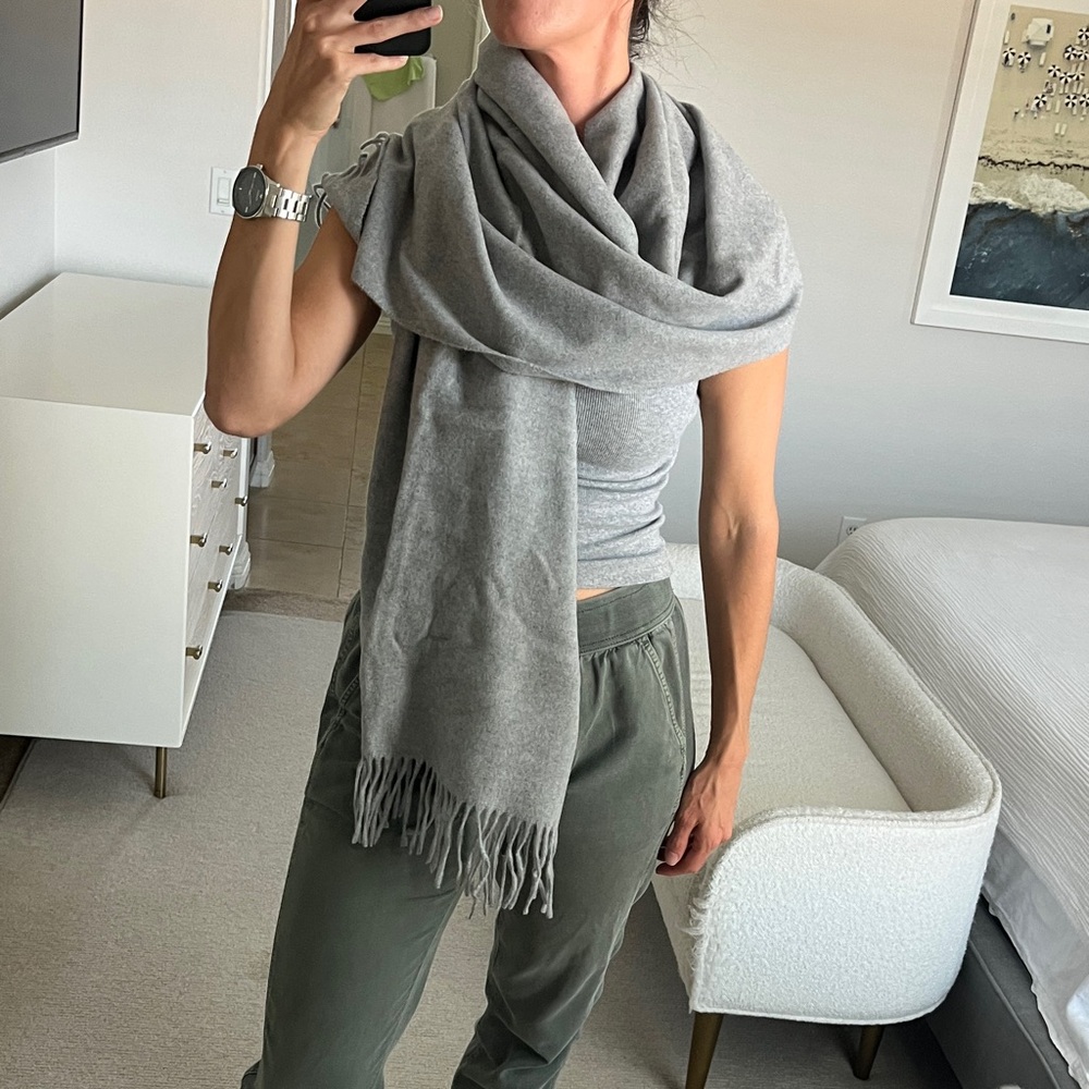 Rag & Bone Gray Oversized Scarf